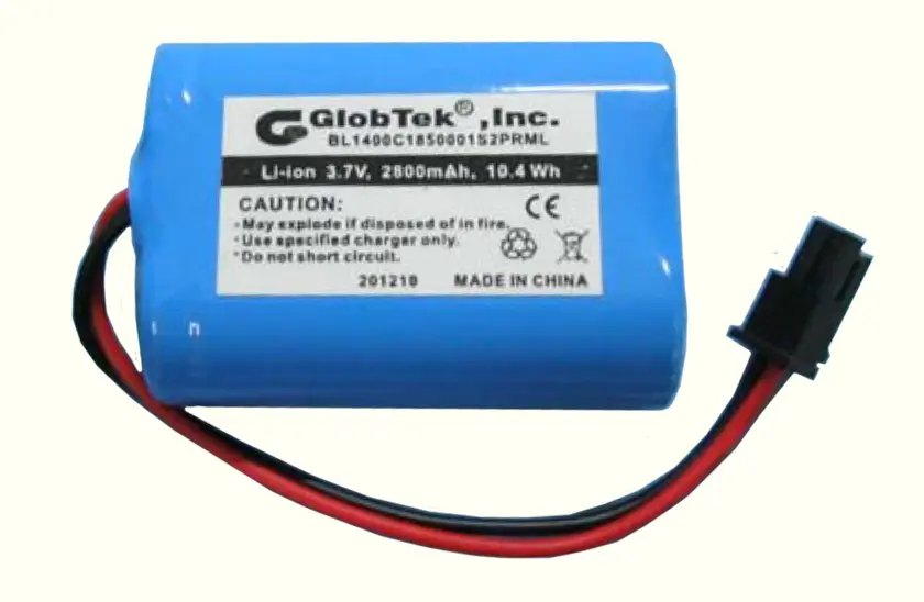 La batterie Li-Ion prismatique de GlobTek, un BL1400C1850001S2PRML de 3,7 VOLTS à 2 800mAh, est désormais certifiée UL 1642 et est conforme aux normes CE 2004/108/CE en matière de compatibilité électromagnétique, notamment EN61000-6-1: 2007, EN61000-6- 3: 2007 !
